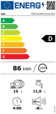 AEG voľne stojaca umývačka FFB73747PM + záruka 10 rokov na motor