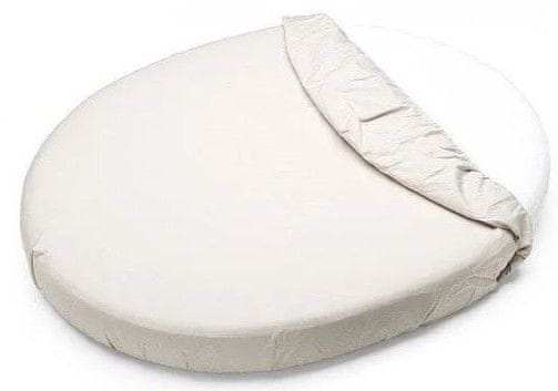 Petite&Mars Napínacie prestieradlo nepremokavé do oválnej postieľky Soft Dream Oval 84 x 50 White