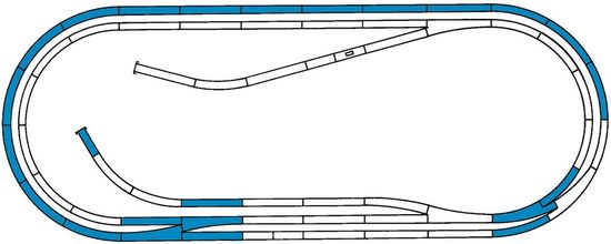 ROCO Line Sada koľají D s podložím - 42012