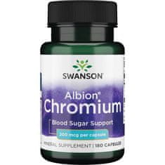 Swanson Chromium Chelated (chróm v chelátovej väzbe), 200 mcg, 180 kapsúl