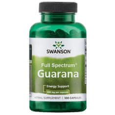 Swanson Guarana, 500 mg, 100 kapsúl