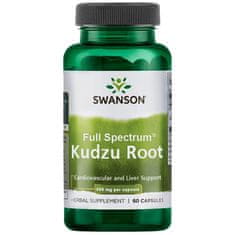 Swanson Kudzu Root (Kuzu koreň), 500 mg, 60 kapsúl