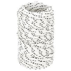 Vidaxl Pletené lodné lano biele 2 mm x 25 m polyester