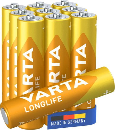 VARTA batérie Longlife AAA, 10ks (Double Blister)