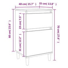 Petromila vidaXL Nočné stolíky 2 ks betónové sivé 40x35x70 cm