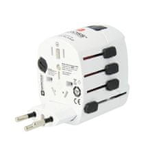 Skross cestovný adaptér PRO World & USB, 6,3 max., uzemnený, vr. univerzálnej USB nabíjačky, pre celý svet PA41