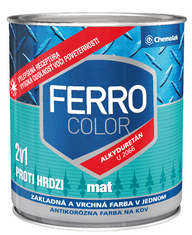 Chemolak FERRO COLOR U 2066 MAT - Matná antikorózna farba 2v1 2430 - hnedá 2,5 L