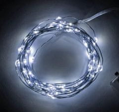 Linder Exclusiv Vianočný reťaz na batérie 100 LED Studená biela