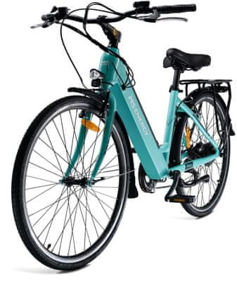 Elektrické kolo MS Energy E-bike c10 kompaktní ebike nadčasový design městské kolo HR displej jízdní režimy rychlosti duální brzdný systém extra dlouhý dojezd 100km LED osvětlení Shimano výbava velké pneumatiky hliníkový rám blatníky zvonek stojánek 250W motor vysokokapacitní baterie City Ženy Basic