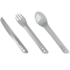 Lifeventure Príbor Lifeventure Ellipse Cutlery Set, Light Grey