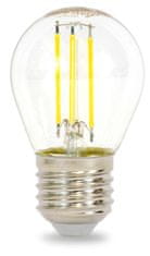 Tesla Lighting LED žiarovka FILAMENT RETRO miniglobe, E27, 4.2W, 230V, 570lm, 25 000h, 4000K denná biela, 360stu