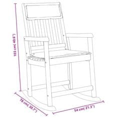 Vidaxl Adirondack Hojdacie kreslo s vankúšmi masívne akáciové drevo