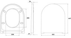 CERSANIT Wc sedadlo larga oval slim dur antib (K98-0229)