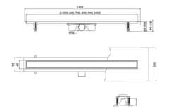 CERSANIT Lineárny odtokový žľab tako 90 s obojstranným roštom, oceľ (S907-011)