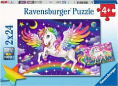 Ravensburger Puzzle Jednorožec a Pegas 2x24 dielikov