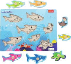 Trefl Drevená vkladačka Baby Shark