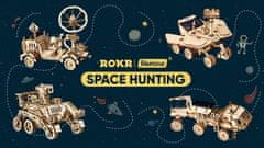 Robotime Rokr 3D drevené puzzle Planetárne vozítko Navitas Rover na solárny pohon 252 dielikov