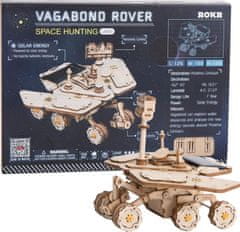 Robotime Rokr 3D drevené puzzle Planetárne vozítko Vagabond Rover na solárny pohon 153 dielikov