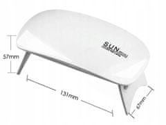  15668 Prenosná UV lampa na nechty Sun Mini 6 LED 18W biela