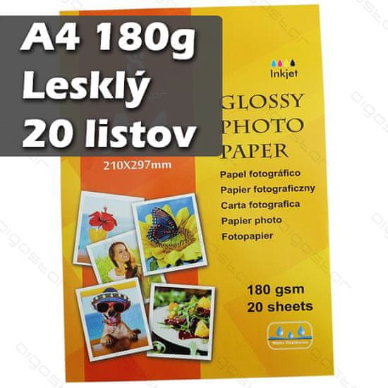 Fotopapier lesklý, 180g, A4, vodeodolný