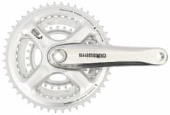 Shimano kľučky FC-M191-S 170mm 48-38-28 zubov, strieborné, bez krytu, 8 speed, pre os štvorhran