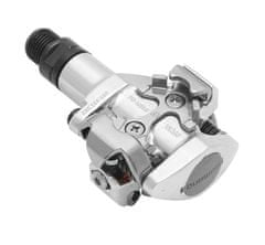 Shimano pedále SPD PD-M505S strieborné s kuframi SM-SH51 v krabičke