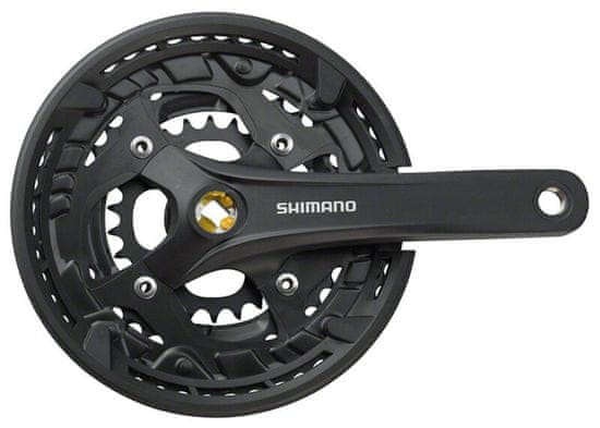 Shimano kľučky Acera FC-T3010, čierne, s krytom, pre os štvorhran, 9speed