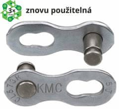 KMC spojka reťaze 6/7/8R EPT povrch, šedý, balené po 5 kusoch, cena za balenie