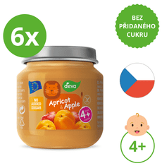 Deva Ovocný príkrm Marhuľa, Jablko 6 x 125 g