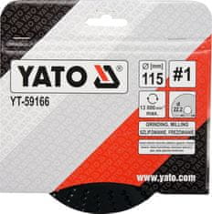 YATO Rotačná rašpľa uhlová hrubá 115 mm typ 1