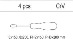 YATO Vložka do zásuvky - sada skrutkovačov s úderným koncom, 4ks