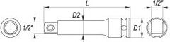 YATO Nadstavec 1/2" rázový predlžovací 125 mm CrMo