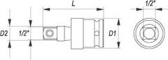 YATO Nadstavec 1/2" rázový kĺbový 63 mm CrMo