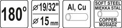 YATO Ohybačka na rúrky Al, Cu, 180 °, priemer. 9/32" - 15mm