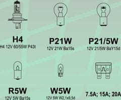 Compass Žiarovky servisný box univerzálny H4 GREEN