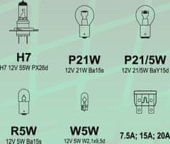 Compass Žiarovky servisný box univerzálny H7 GREEN