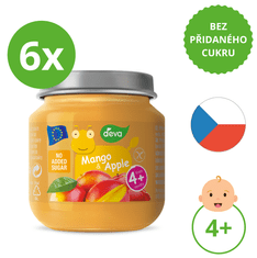 Deva Ovocný príkrm Mango, Jablko 6 x 125 g