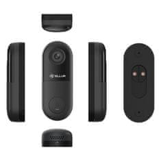 Tellur Video DoorBell WiFi, 1080P, PIR, Wired, Black