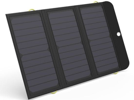 Sandberg Solar Charger 21W 2xUSB+USB-C, solárna nabíjačka, čierna