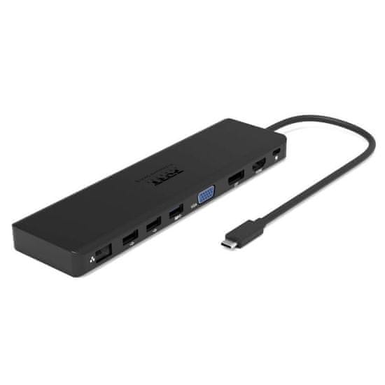 Port Designs PORT CONNECT Dokovacia stanica 11v1, 1x4K, RJ45, HDMI, Display Port, VGA, USB-C 100W, 4x USB-A, micro/SD