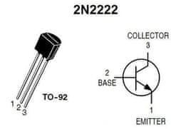 HADEX 2N2222, tranzistor NPN 40V/600mA, TO92