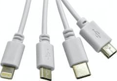 Compass Nabíjačka telefónu 12V 2,1A (Iphone 4-8, miniUSB, microUSB, USB-C)