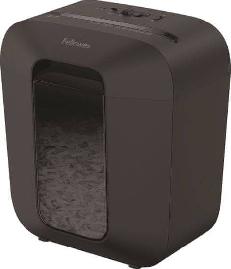 Fellowes skartovač LX 25/ křížový řez 4x40 mm/ objem koše 11,5 l/ stupeň utajení P-4 (důvěrné)/ černý