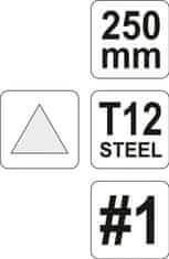 YATO Pilník zámočnícky trojhranný hrubý 250 mm