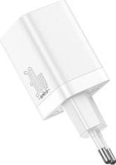 Noname Baseus Travel Charger Super Si Pro mini Fast Charger, C+U, PD 3.0, QC 3.0 30W EU White (CCSUPP-E02)