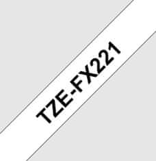 BROTHER flexibilní páska TZE-FX221/ bílá-černá/ 9mm