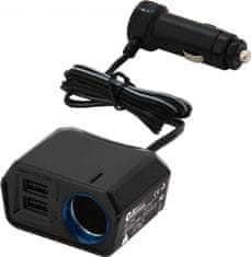 Compass Adaptér s kabelem 12V + 2x USB 2400mA SELECT