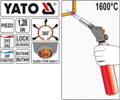 YATO Plynový horák PROPAN-BUTAN 1,28kW