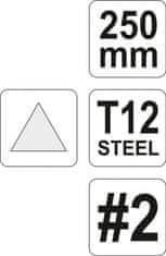 YATO Pilník zámočnícky trojhranný stredne hrubý 250 mm