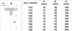 Vorel Súprava kľúčov TORX "T" 9 ks